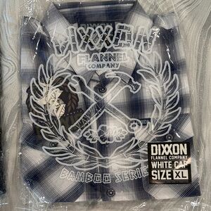 DIXXON Men's White Cap Bamboo Plaid Shirt
